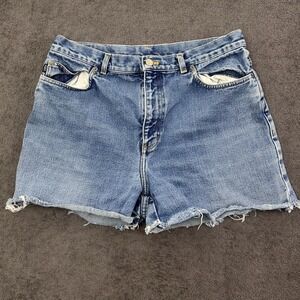 Lauren jeans co. women's denim shirts size 10 high waisted distressed style